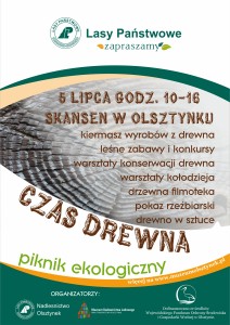 Plakat - Czas drewna - piknik ekologiczny