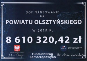 Powiat olsztyński z rekordowym wsparciem z Funduszu Dróg Samorządowych