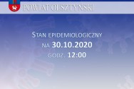 Stan epidemiologiczny w powiecie na 30.10.2020 godz. 12:00