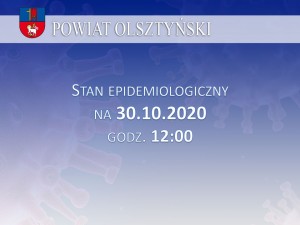 Stan epidemiologiczny w powiecie na 30.10.2020 godz. 12:00