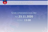Stan epidemiologiczny w powiecie na 23.11.2020 godz. 13:00