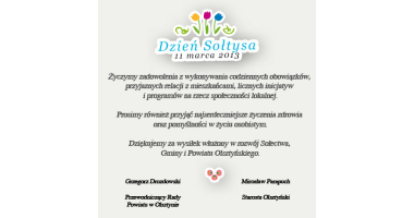 Życzenia z okazji Dnia Sołtysa
