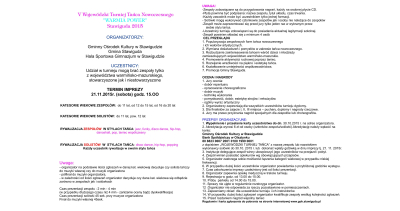 V Wojew&oacute;dzki Turniej Tańca Nowoczesnego WARMIA POWER 2015