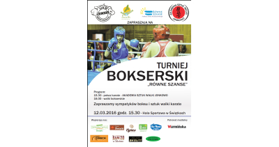 TURNIEJ BOKSERSKI - RÓWNE SZANSE