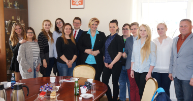 Młodzi radni z Olsztynka z wizytą w starostwie