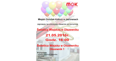 Otwarcie Świetlicy Wiejskiej