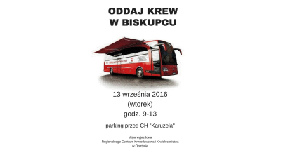 Oddaj krew w Biskupcu