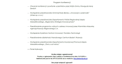 Innowacje - biznes - samorząd. Razem dla rozwoju