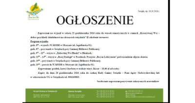 Szkolenie terenowe nt. kreatywnej wsi