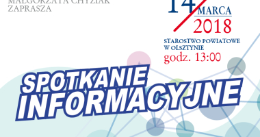 Zaproszenie na spotkanie informacyjne