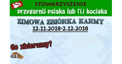 Biskupiec zn&oacute;w zbiera karmę