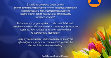 Życzenia z okazji Dnia Obrony Cywilnej