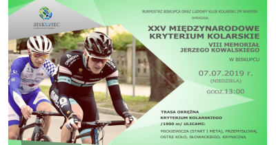 Kolarze opanują Biskupiec
