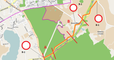 Utrudnienia na drodze powiatowej 1374N 