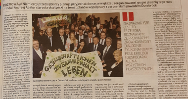 Plany wsp&oacute;łpracy z Powiatem Osnabr&uuml;ck - piszą o nas...