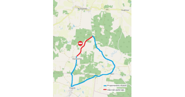 Zamknięta droga Radostowo - Studzianka