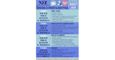 Środa z profilaktyką - program na marzec