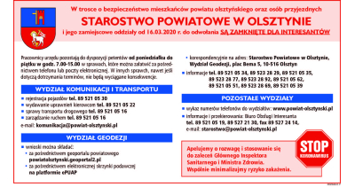 Informacja - Starostwo Powiatowe w Olsztynie