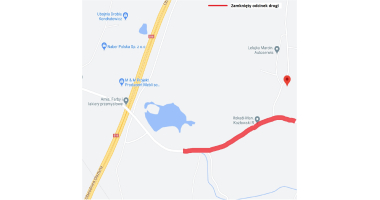 Klebark Mały - zamknięta droga