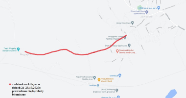 Jonkowo - utrudnienia w ruchu