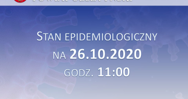 Stan epidemiologiczny w powiecie na 26.10.2020 godz. 11:00