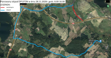 Zamknięta droga w Bartągu