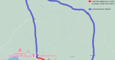 Barczewko - zamknięcie drogi