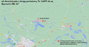 Przesunięty termin zamknięcia mostu w Barczewku