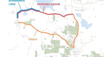 Zamknięcie drogi w Sętalu 