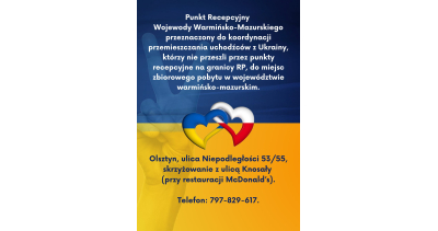 Punkt recepcyjny w Olsztynie