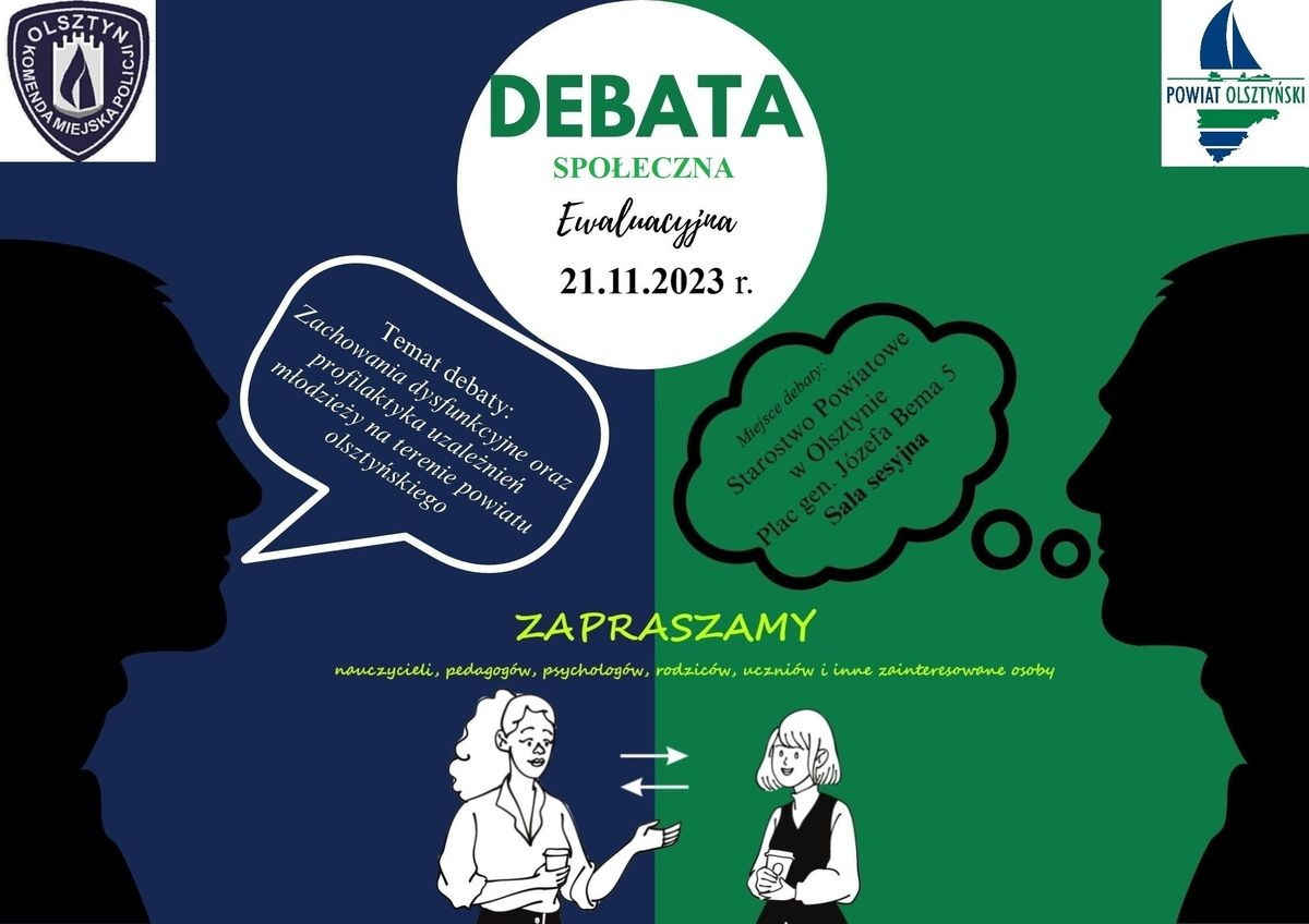 Debata na temat dysfunkcji i profilaktyki uzależnień młodzieży olsztyńskiego powiatu bezpieczeństwo Olsztyn, Wiadomości, zShowcase