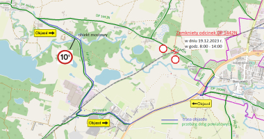 Utrudnienia na drodze Barczewo - Barczewko