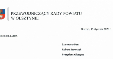 Apelujemy o powstrzymanie wszelkich działań zmierzających do zmiany granic Olsztyna