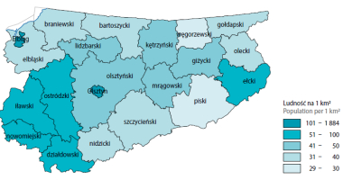 Systematycznie przybywa mieszkańców powiatu olsztyńskiego