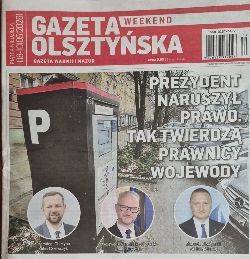 O sprawie pisze też piątkowa Gazeta Olsztyńska
